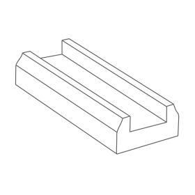 Richard Burbidge White Primed Baserail 3600mm Long To Suit 41mm Spindles - BR3600/41R